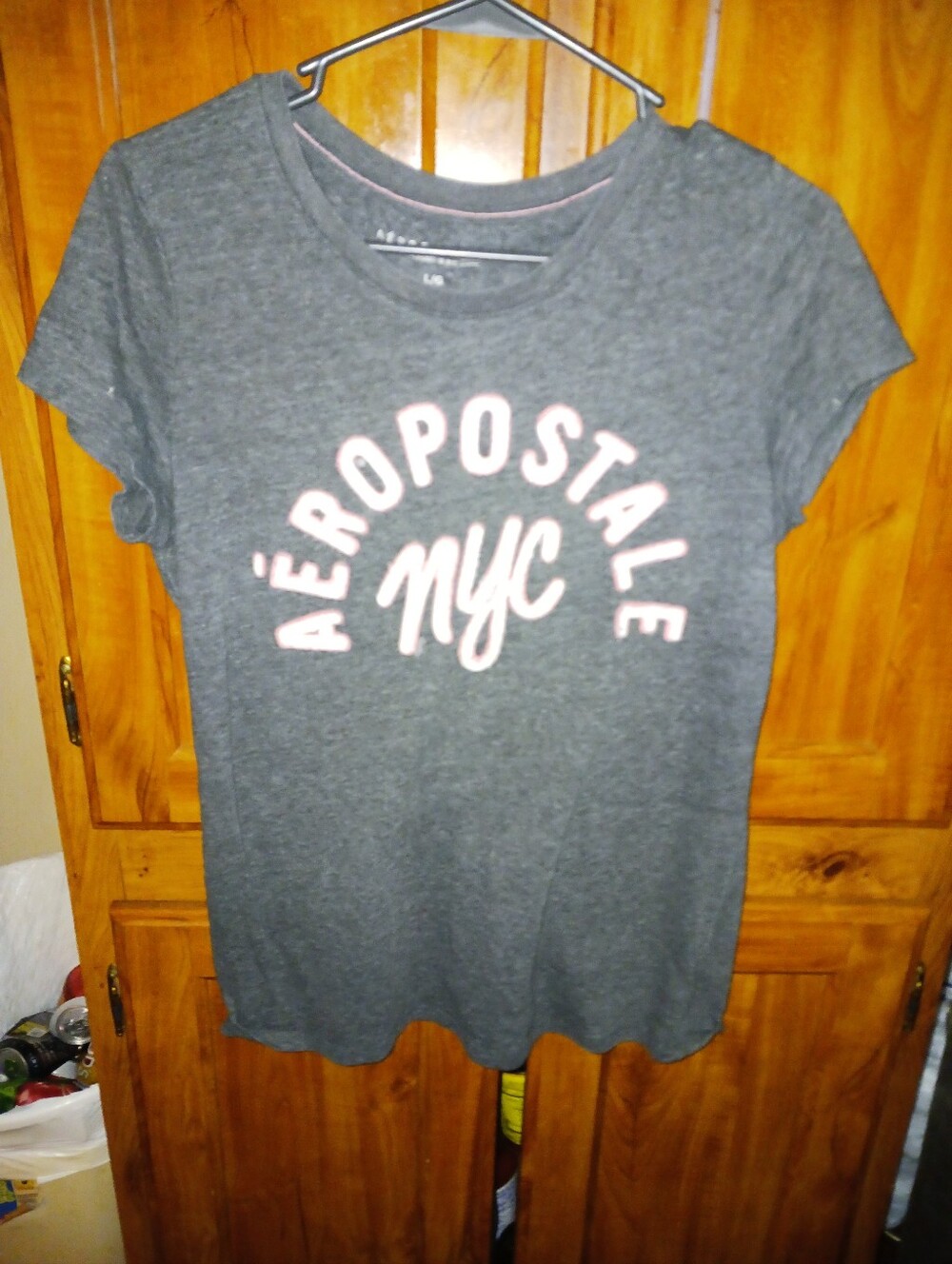 Aeropostale Women's Gray NYC Logo Tee